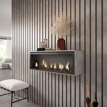 SKRAUT HOME Elektrokamin Zementgrau