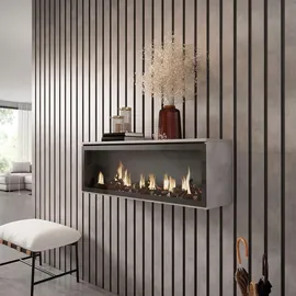 SKRAUT HOME Elektrokamin Zementgrau