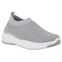 VAN HILL Damen Slip Ons in grau