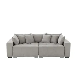 Big Sofa  Trisha , grau , Maße (cm): B: 246 H: 88 T: 124