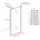 Aloni Walk In Dusche Begehbare Duschwand Glas Duschabtrennung Duschtrennwand Glastrennwand Glaswand mit Nano-beschichtung (bxh) 500 x 2000 mm