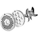 WolfCut Lochscheibensatz für Fleischwolf Größen 5/3,0mm + 8 mm Bohrung und ein Sichelmesser kompatibel mit allen gängigen Fleischwölfe Größe 5