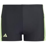 Adidas Colourblock 3-Streifen Boxer-Badehose Black / Green Spark / Lucid Lime 116