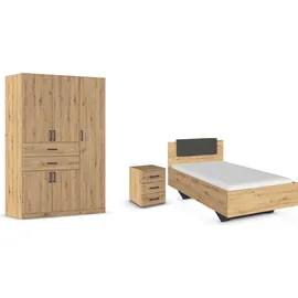 Rauch Schlafzimmer-Set "Komplettzimmer Komplettschlafzimmer Schlafzimmer-Set (3-St.