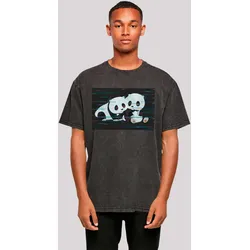 T-Shirt F4NT4STIC "Tao Tao Retro", Herren, Gr. S, schwarz, Obermaterial: 100% Baumwolle, casual, oversize, Rundhals, Kurzarm ohne Bündchen, Shirts, Retro, Heroes of Childhood, TV Serie