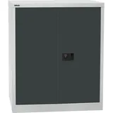 BISLEY Flügeltürenschrank Metall 91,4 x 40,0 x 100,0 cm Lichtgrau/Anthrazitgrau
