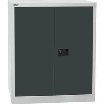 BISLEY Flügeltürenschrank Metall 91,4 x 40,0 x 100,0 cm Lichtgrau/Anthrazitgrau