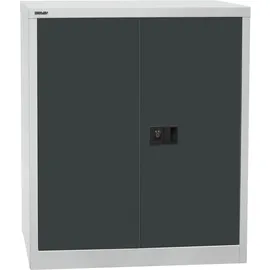 BISLEY Flügeltürenschrank Metall 91,4 x 40,0 x 100,0 cm Lichtgrau/Anthrazitgrau