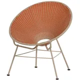 Woood Gartensessel Kazoun - Wicker & Metall, Orange