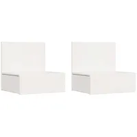 VidaXL Nachttisch 2 pcs Weiß 42 x 32.5 x