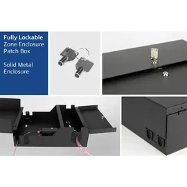 Act Lockable zone enclosure patch box 8 slots for fiber and copper (FA2035)