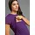 NEUN MONATE Umstandsshirt NEUN MONATE "2er Pack T-Shirts für Schwangerschaft und Stillzeit", Damen, Gr. 36/38, lila (lila, graumeliert), Jersey, Obermaterial: 95% Baumwolle, 5% Elasthan.