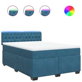 vidaXL Boxspringbett 140 x 200 cm Blau