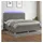 vidaXL Boxspringbett mit Matratze & LED Dunkelgrau 200x200 cm Stoff
