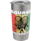 Squash Spieler Squash Doppelwandiger Edelstahl-Thermobecher