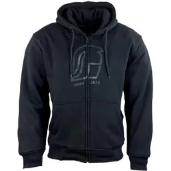 Motorradjacke ROLEFF "Hoodie" Gr. XXL, schwarz (schwarz ro3320), Jacken, XXL, Obermaterial: 100% Baumwolle. Einsatz: 100% Aramid. Innenfutter: 100% Polyester, mit Aramid und Protektoren