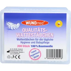 Qualitäts Wattestäbchen Baumwolle 200 ST