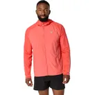 Regenjacke ASICS "ROAD PACKABLE JACKET", Herren, Gr. XL, coral reef, Softshell, Obermaterial: 100% Nylon, normal, hoch geschlossener Ausschnitt, Raglanärmel, Jacken