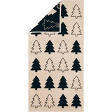 CAWÖ Handtücher Christmas Edition Tannenbäume natur schwarz
