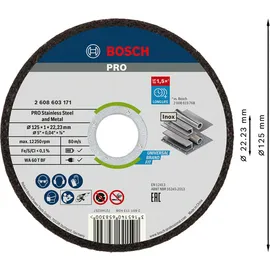 Bosch Trennscheibe 125 x 1 x 22,23 mm gerade 100 Stk.