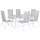 Beliani Gartenmöbel Set Grau 6-Sitzer Loungemöbel, Loungemöbel-Sets