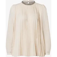 More & More Plissée-Bluse, ecru, GLAM Collection