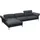 flexlux Eckcouch Kaltschaum 3-Sitzer Schwarz