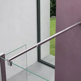mai & mai Walk-In Duschwand Duschabtrennung 60x200cm 8mm Klarglas mit 30cm Nebenteil ESG-Sicherheitsglas mit Nanobeschichtung Runder Stabilisator B... - Transparent