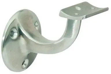 OA-Handlaufstütze, 5232, mit gewölbter Auflage, Aluminium, silber eloxiert - silber