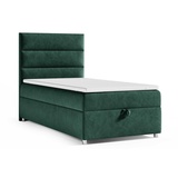 Best For Home Boxspringbett mit Bettkasten Trinity K4-Single Bonellfederkern inkl. Topper (Grun, 90x200)