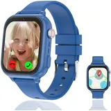 Smartwatch Kinder, 4G GPS Uhr Kinder Smartwatch mit GPS mit SIM WiFi Videoanruf SOS Schulmodus Kamera Wasserdichte Spiele Voice Chat Handy Wecker, Kinderuhr Geschenke für Mädchen Jungen Student
