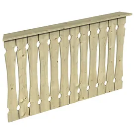 SKANHOLZ Brüstungsgeländer Balkonschalung 150 cm Länge 96 cm Höhe Beige