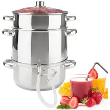Arebos Dampfentsafter 15L Edelstahl silber