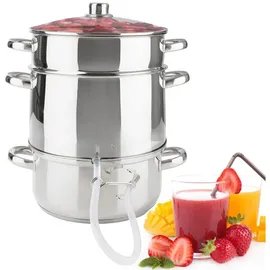 Arebos Dampfentsafter 15L Edelstahl silber