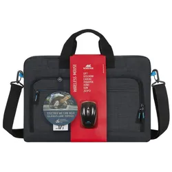 RivaCase Regent 8058 - Notebook-Tasche 17,3 Zoll & Maus, schwarz