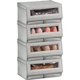 mDesign Schuhaufbewahrung 4er Set grau