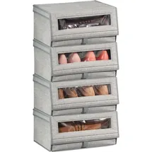 mDesign Schuhaufbewahrung 4er Set grau
