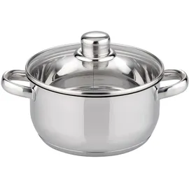 ELO Basic Galactica 15-teilig Edelstahl inklusive 3 Bratpfannen Pfas Free Pfanne + Kochtopf Silber