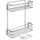 Metaltex Bad Regal 2-Etg. Origin LUXY, Ablage ohne Bohren, selbstklebend, Silber
