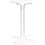 Wiltec Toboli klappbarer Bistrotisch in Weiß Ø70cm runder Stehtisch Indoor/Outdoor Klapptisch 110cm hoch
