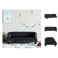 vidaXL Kindersofa Schwarz 80x45x30 cm Samt