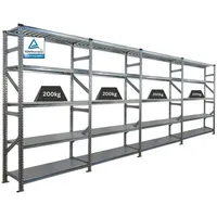 Proregal Fachbodenregal Metall 200x480x50 cm silber