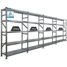 Proregal Fachbodenregal Metall 200x480x50 cm silber