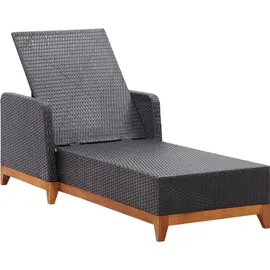 vidaXL Sonnenliege  200 x 70 x 90 cm schwarz