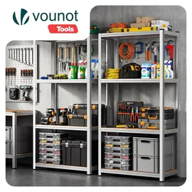 VOUNOT VOUNOT® Schwerlastregal 2er Set, Regal Lagerregal Kellerregal, 80x40x160cm, 4 Böden