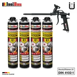 Brandschutzschaum B1 Bauschaum 4 x 750ml Pistolenschaum Montageschaum Pistole