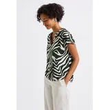 STREET ONE Bluse mit Zebra-Muster Grün 34