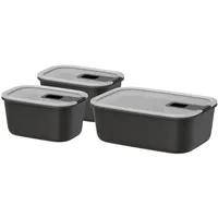 Mepal EasyClip Frischhaltedose Set nordic black 3 x 0,45 l + 1 x 1,0 l