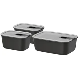 Mepal EasyClip Frischhaltedose Set nordic black 3 x 0,45 l + 1 x 1,0 l