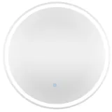 Costway LED-Badezimmerspiegel mit Beleuchtung, 60 cm runder beschlagfreier Badezimmerspiegel, (rund)
